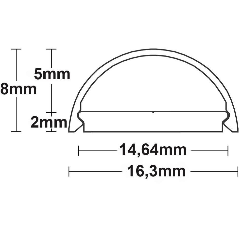 LED-Profil Hidden, Aluminium, eloxiert, 200cm