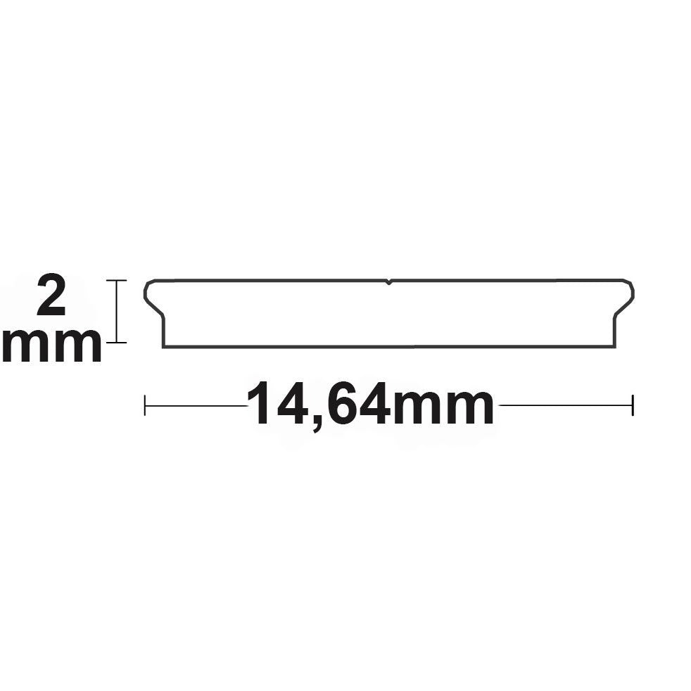 LED-Profil Hidden, Aluminium, eloxiert, 200cm