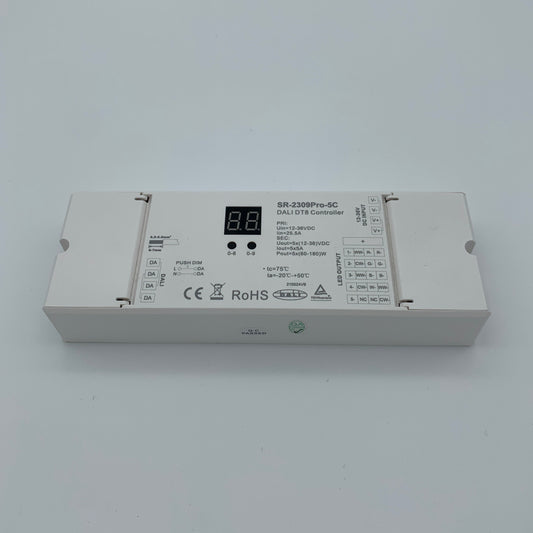 DALI DT8 RGBWW LED Controller, 5x5A, 12-36V